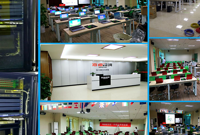 深圳龙华海猫跨境办公室卡位强电、光纤链路、网络信息、设备安装、施工安装
